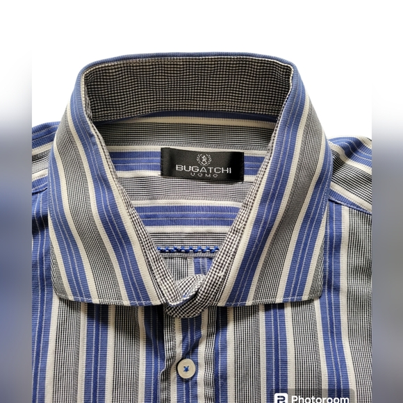 BUGATCHI UOMO  Long Sleeve button down Shirt EUC~XL - Picture 3 of 4